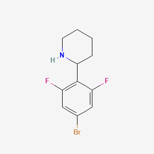 molecular formula C11H12BrF2N B13541873 2-(4-Bromo-2,6-difluorophenyl)piperidine 