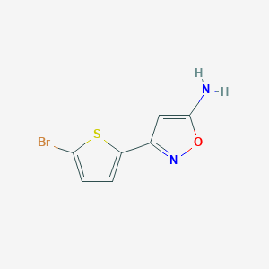 molecular formula C7H5BrN2OS B13541878 3-(5-Bromothiophen-2-yl)-1,2-oxazol-5-amine CAS No. 501902-33-6