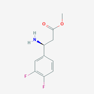 molecular formula C10H11F2NO2 B13541919 Methyl (s)-3-amino-3-(3,4-difluorophenyl)propanoate 