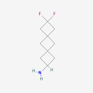 molecular formula C10H15F2N B13541936 8,8-Difluorodispiro[3.1.36.14]decan-2-amine 