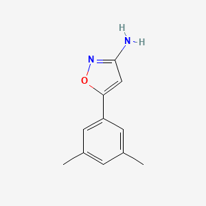 molecular formula C11H12N2O B13541945 5-(3,5-Dimethylphenyl)isoxazol-3-amine 