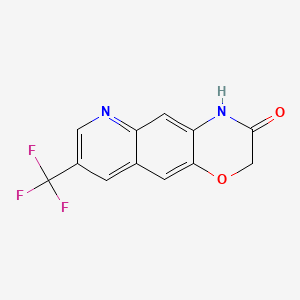 8-(trifluoromethyl)-2H,3H,4H-[1,4]oxazino[2,3-g]quinolin-3-one