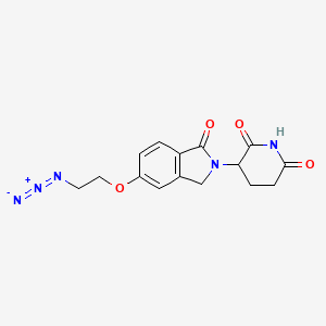 molecular formula C15H15N5O4 B13541980 3-[5-(2-azidoethoxy)-1-oxo-2,3-dihydro-1H-isoindol-2-yl]piperidine-2,6-dione 