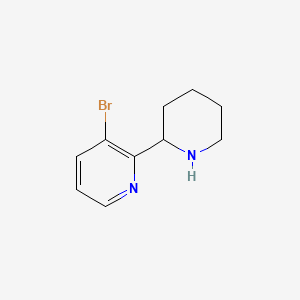 molecular formula C10H13BrN2 B13542010 3-Bromo-2-(piperidin-2-yl)pyridine 