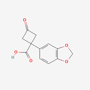 1-(Benzo[d][1,3]dioxol-5-yl)-3-oxocyclobutane-1-carboxylic acid