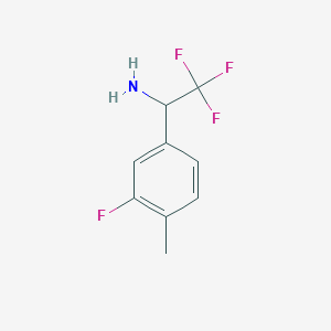 2,2,2-Trifluoro-1-(3-fluoro-4-methylphenyl)ethan-1-amine