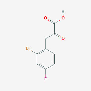 molecular formula C9H6BrFO3 B13542119 3-(2-Bromo-4-fluorophenyl)-2-oxopropanoic acid 