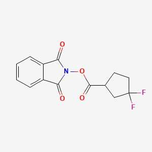 molecular formula C14H11F2NO4 B13542140 (1,3-dioxoisoindol-2-yl) 3,3-difluorocyclopentane-1-carboxylate 