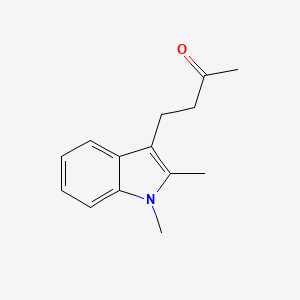 molecular formula C14H17NO B13542141 2-Butanone, 4-(1,2-dimethyl-1H-indol-3-yl)- CAS No. 61936-74-1