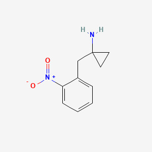 molecular formula C10H12N2O2 B13542171 1-[(2-Nitrophenyl)methyl]cyclopropan-1-amine 