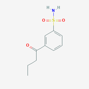 molecular formula C10H13NO3S B13542179 3-Butyrylbenzenesulfonamide 