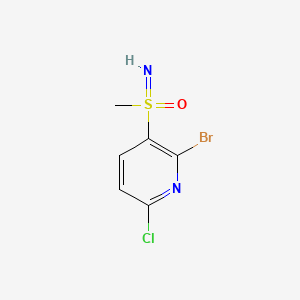 molecular formula C6H6BrClN2OS B13542182 (2-Bromo-6-chloropyridin-3-yl)(imino)methyl-lambda6-sulfanone 