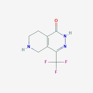 molecular formula C8H8F3N3O B13542191 4-(Trifluoromethyl)-5,6,7,8-tetrahydropyrido[3,4-d]pyridazin-1(2H)-one 