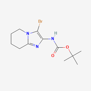 tert-butyl N-{3-bromo-5H,6H,7H,8H-imidazo[1,2-a]pyridin-2-yl}carbamate