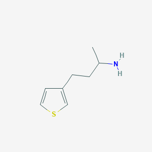 molecular formula C8H13NS B13542276 I+/--Methyl-3-thiophenepropanamine CAS No. 303070-16-8