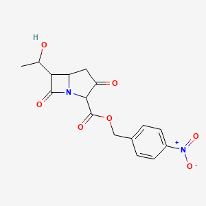 molecular formula C16H16N2O7 B1354228 4-硝基苄基 6-(1-羟乙基)-3,7-二氧代-1-氮杂双环[3.2.0]庚烷-2-羧酸酯 CAS No. 77449-43-5