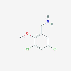 molecular formula C8H9Cl2NO B13542292 (3,5-Dichloro-2-methoxyphenyl)methanamine 