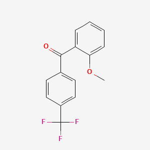 molecular formula C15H11F3O2 B1354234 2-Methoxy-4'-trifluoromethylbenzophenone CAS No. 256475-07-7