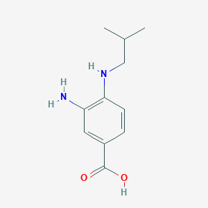 molecular formula C11H16N2O2 B13542344 3-Amino-4-(2-methylpropylamino)benzoic acid 