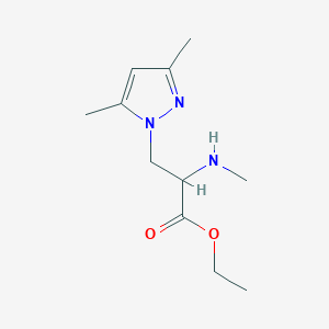 Ethyl 3-(3,5-dimethyl-1h-pyrazol-1-yl)-2-(methylamino)propanoate