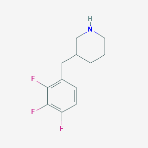 molecular formula C12H14F3N B13542372 3-(2,3,4-Trifluorobenzyl)piperidine 