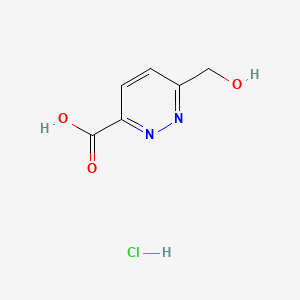 molecular formula C6H7ClN2O3 B13542389 6-(Hydroxymethyl)pyridazine-3-carboxylicacidhydrochloride 