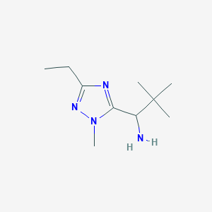 1-(3-Ethyl-1-methyl-1h-1,2,4-triazol-5-yl)-2,2-dimethylpropan-1-amine