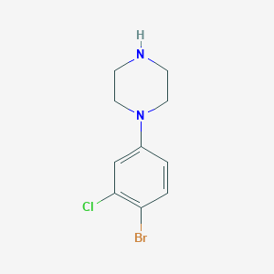 molecular formula C10H12BrClN2 B13542417 1-(4-Bromo-3-chlorophenyl)piperazine 