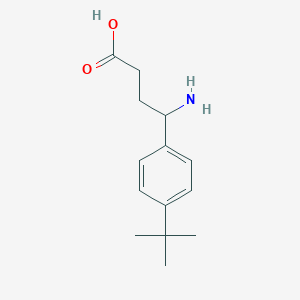 molecular formula C14H21NO2 B13542420 4-Amino-4-(4-(tert-butyl)phenyl)butanoic acid 