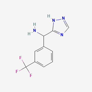 molecular formula C10H9F3N4 B13542460 (1h-1,2,4-Triazol-3-yl)(3-(trifluoromethyl)phenyl)methanamine 