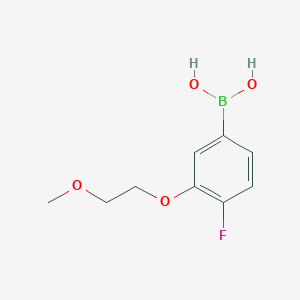 molecular formula C9H12BFO4 B13542464 (4-Fluoro-3-(2-methoxyethoxy)phenyl)boronic acid 