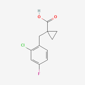 1-(2-Chloro-4-fluorobenzyl)cyclopropane-1-carboxylic acid