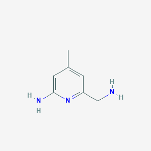 molecular formula C7H11N3 B13542481 6-(Aminomethyl)-4-methylpyridin-2-amine 