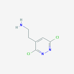 molecular formula C6H7Cl2N3 B13542504 2-(3,6-Dichloropyridazin-4-YL)ethan-1-amine 