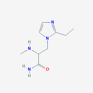 molecular formula C9H16N4O B13542510 3-(2-Ethyl-1h-imidazol-1-yl)-2-(methylamino)propanamide 