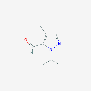 molecular formula C8H12N2O B13542512 4-methyl-1-(propan-2-yl)-1H-pyrazole-5-carbaldehyde CAS No. 2825012-92-6