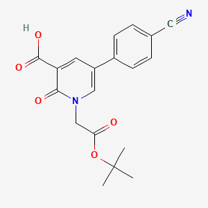 1-[2-(Tert-butoxy)-2-oxoethyl]-5-(4-cyanophenyl)-2-oxo-1,2-dihydropyridine-3-carboxylic acid