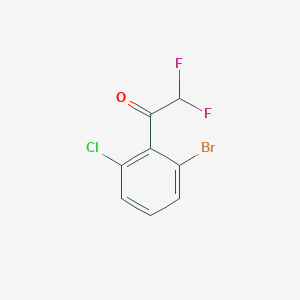 molecular formula C8H4BrClF2O B13542530 1-(2-Bromo-6-chlorophenyl)-2,2-difluoroethanone 