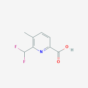 molecular formula C8H7F2NO2 B13542545 2-(Difluoromethyl)-3-methylpyridine-6-carboxylic acid 