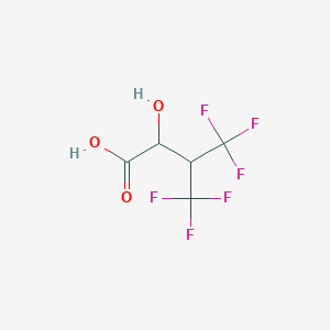 molecular formula C5H4F6O3 B13542552 3,3-Bistrifluoromethyllactic acid 