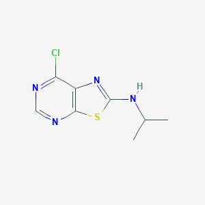 molecular formula C8H9ClN4S B1354257 （7-氯噻唑并[5,4-D]嘧啶-2-基）异丙胺 CAS No. 871266-86-3