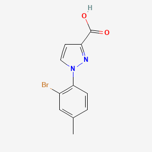 molecular formula C11H9BrN2O2 B13542581 1-(2-Bromo-4-methylphenyl)-1h-pyrazole-3-carboxylic acid 