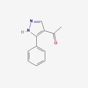 molecular formula C11H10N2O B13542593 1-(3-phenyl-1H-pyrazol-4-yl)ethanone CAS No. 21031-24-3