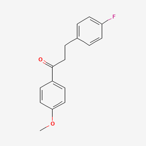 molecular formula C16H15FO2 B1354267 3-(4-氟苯基)-4'-甲氧基丙酮 CAS No. 886620-76-4