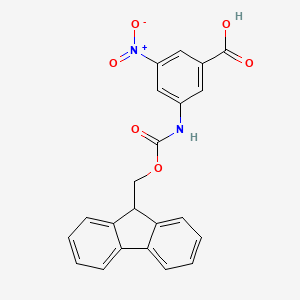 molecular formula C22H16N2O6 B13542692 3-((((9H-Fluoren-9-yl)methoxy)carbonyl)amino)-5-nitrobenzoic acid 