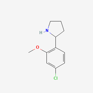 molecular formula C11H14ClNO B13542694 2-(4-Chloro-2-methoxyphenyl)pyrrolidine 