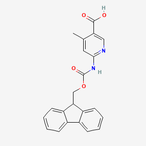 molecular formula C22H18N2O4 B13542704 6-((((9H-Fluoren-9-yl)methoxy)carbonyl)amino)-4-methylnicotinic acid 