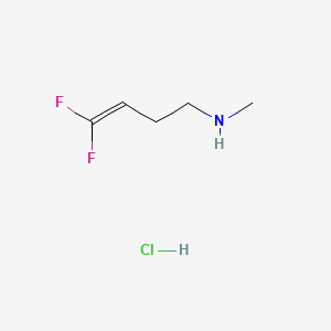 molecular formula C5H10ClF2N B13542736 (4,4-Difluorobut-3-en-1-yl)(methyl)aminehydrochloride 