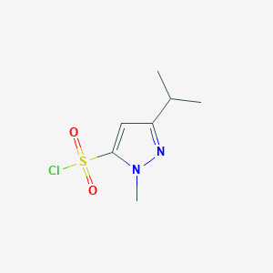 1-methyl-3-(propan-2-yl)-1H-pyrazole-5-sulfonylchloride