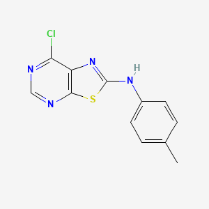 molecular formula C12H9ClN4S B1354275 (7-氯噻唑并[5,4-d]嘧啶-2-基)-对甲苯胺 CAS No. 871266-80-7